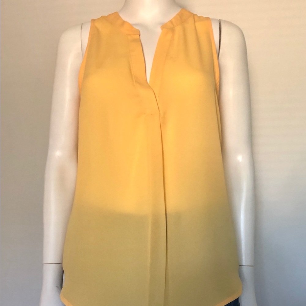 7th Avenue Sleeveless Yellow Top Size XS Romantic